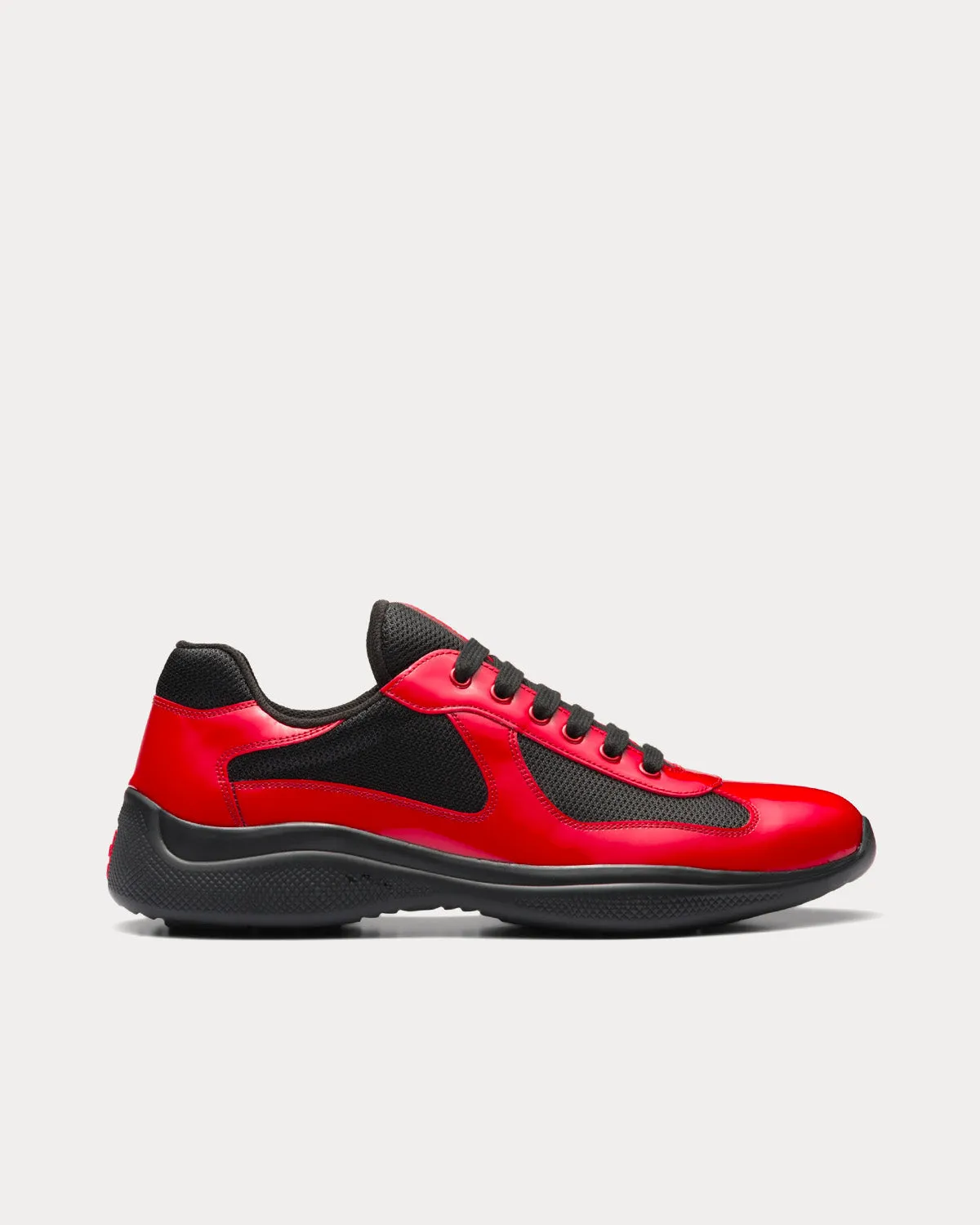 America's Cup Patent Leather Red / Black Low Top Sneakers