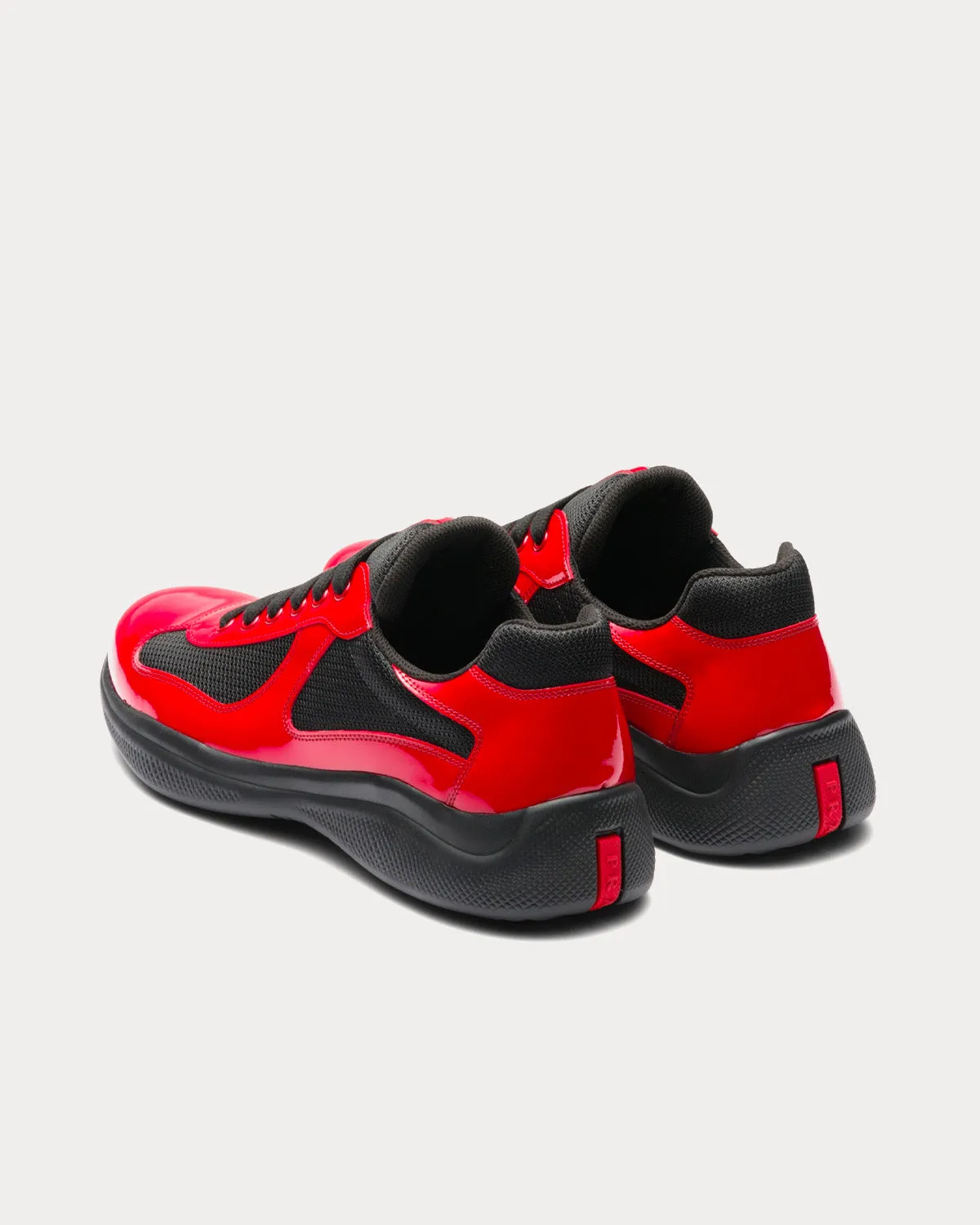 America's Cup Patent Leather Red / Black Low Top Sneakers