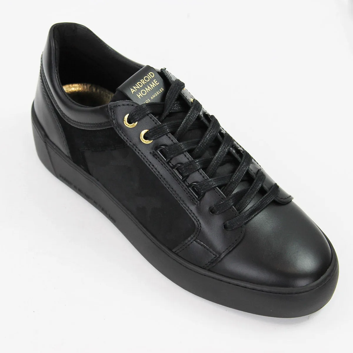 Android Homme - Venice Monocramatic Camo Trainers in Black