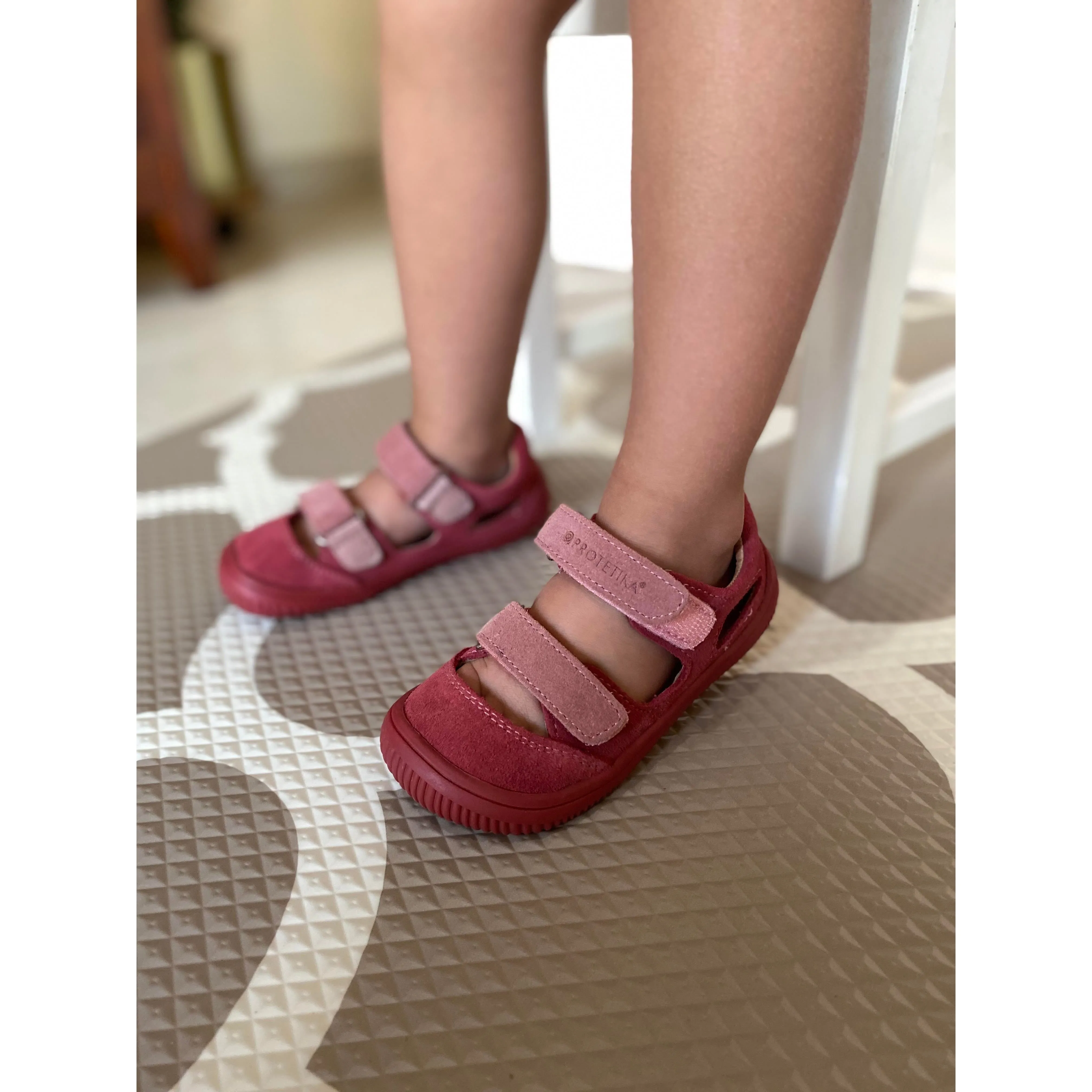 barefoot BERG coral girls sneakers (narrow)