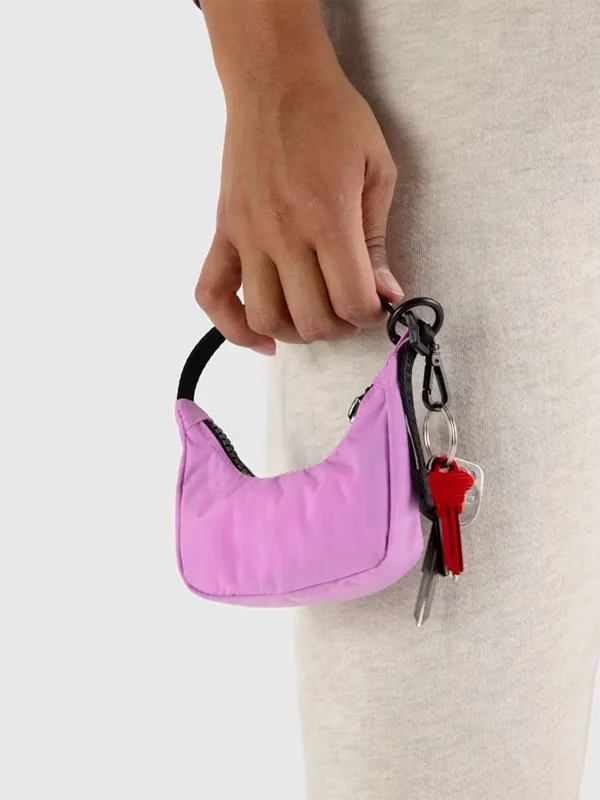 Crescent Bag Charm: Peony