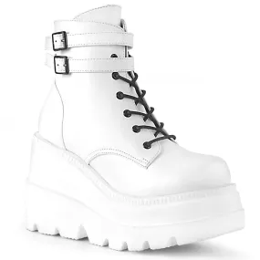 DemoniaCult Shaker 52-1 Womens Front Lace, Platform Ankle Length Boots