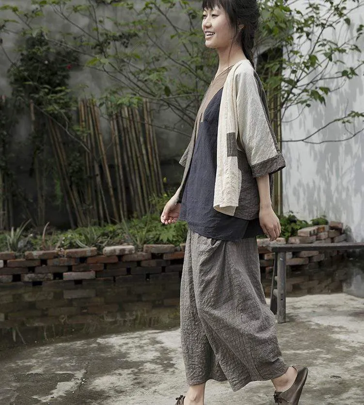 Earth Tones Colorblock Patchwork Cardigan | Lotus