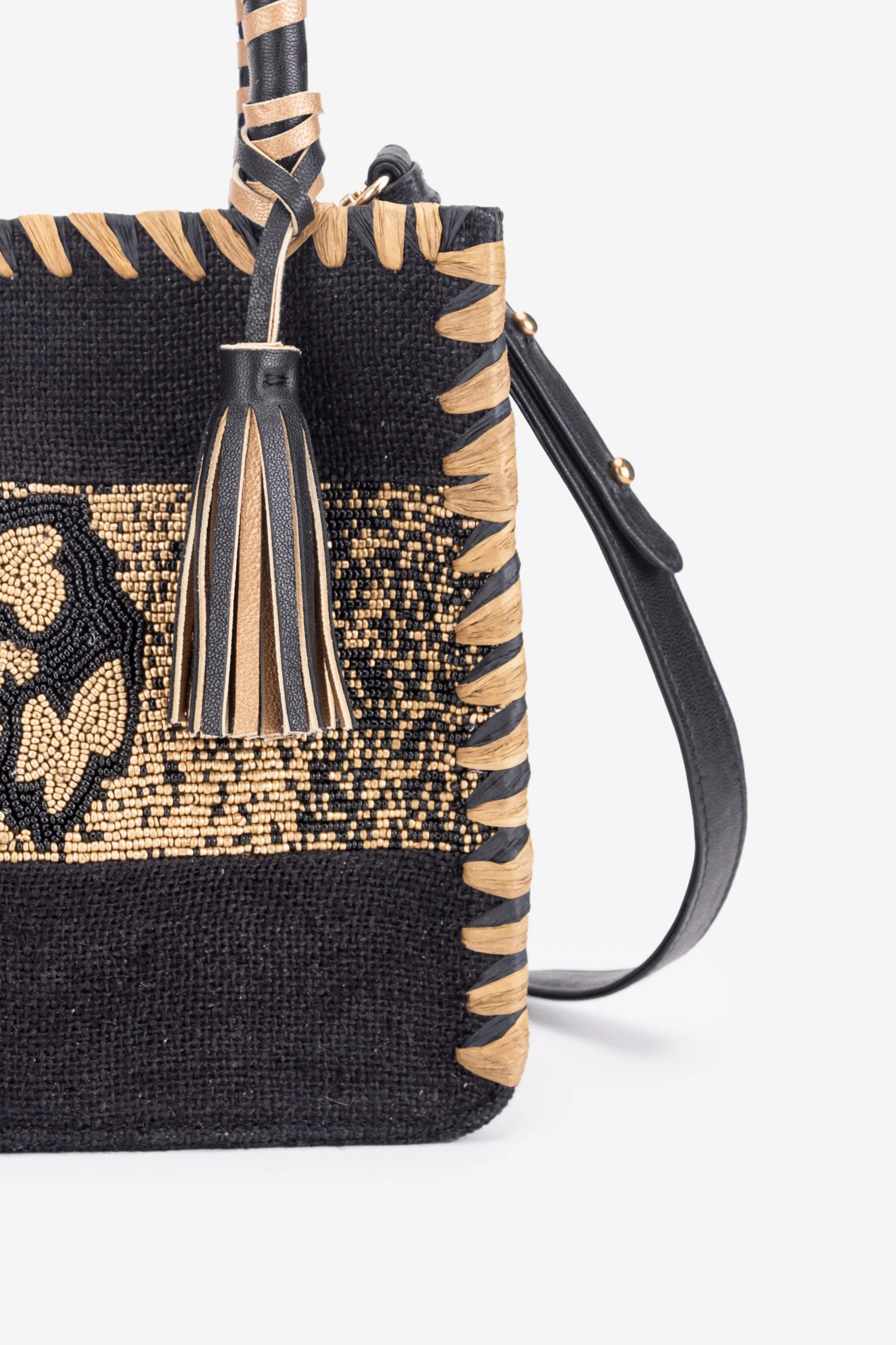 ECO-CONSCIOUS ARIES BLACK-GOLD HANDBAG