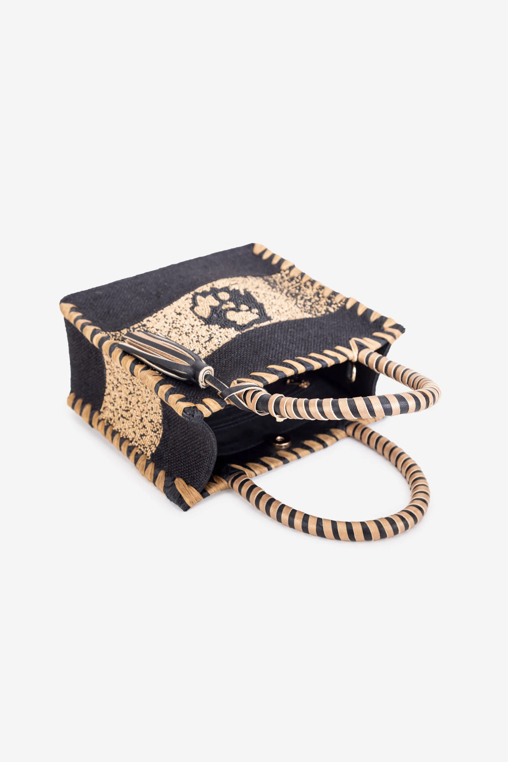 ECO-CONSCIOUS ARIES BLACK-GOLD HANDBAG