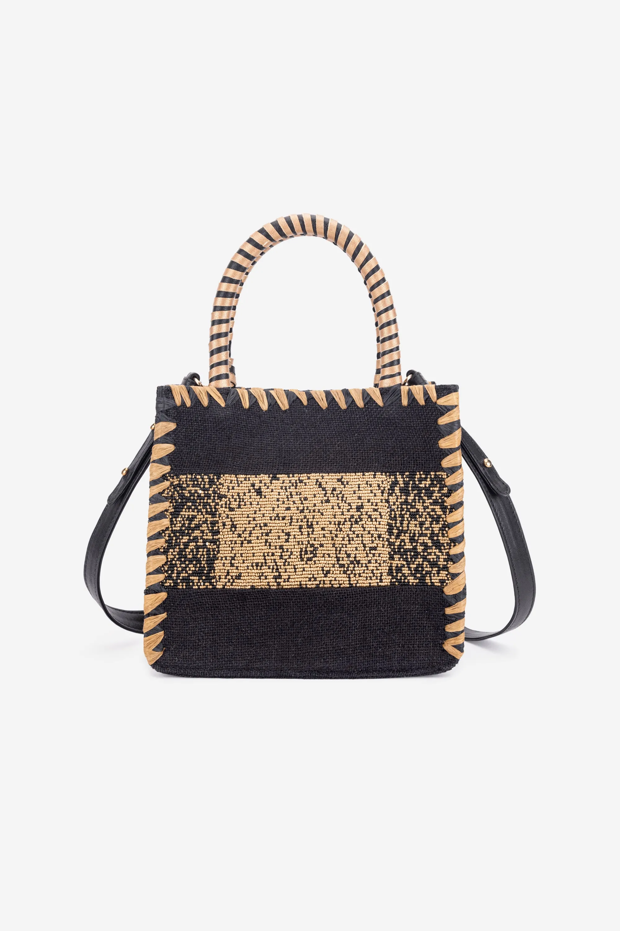 ECO-CONSCIOUS ARIES BLACK-GOLD HANDBAG