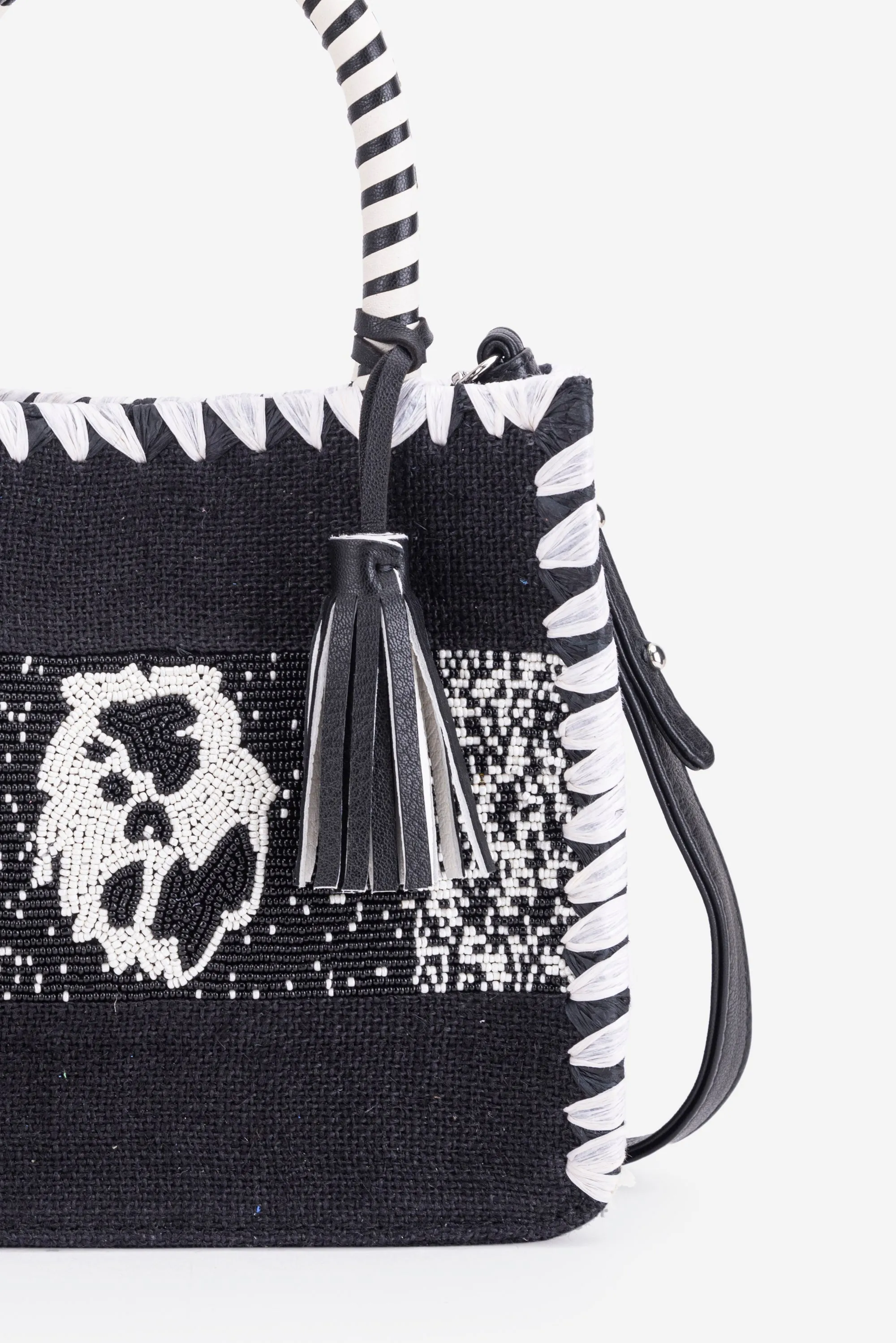 ECO-CONSCIOUS ARIES BLACK/WHITE HANDBAG