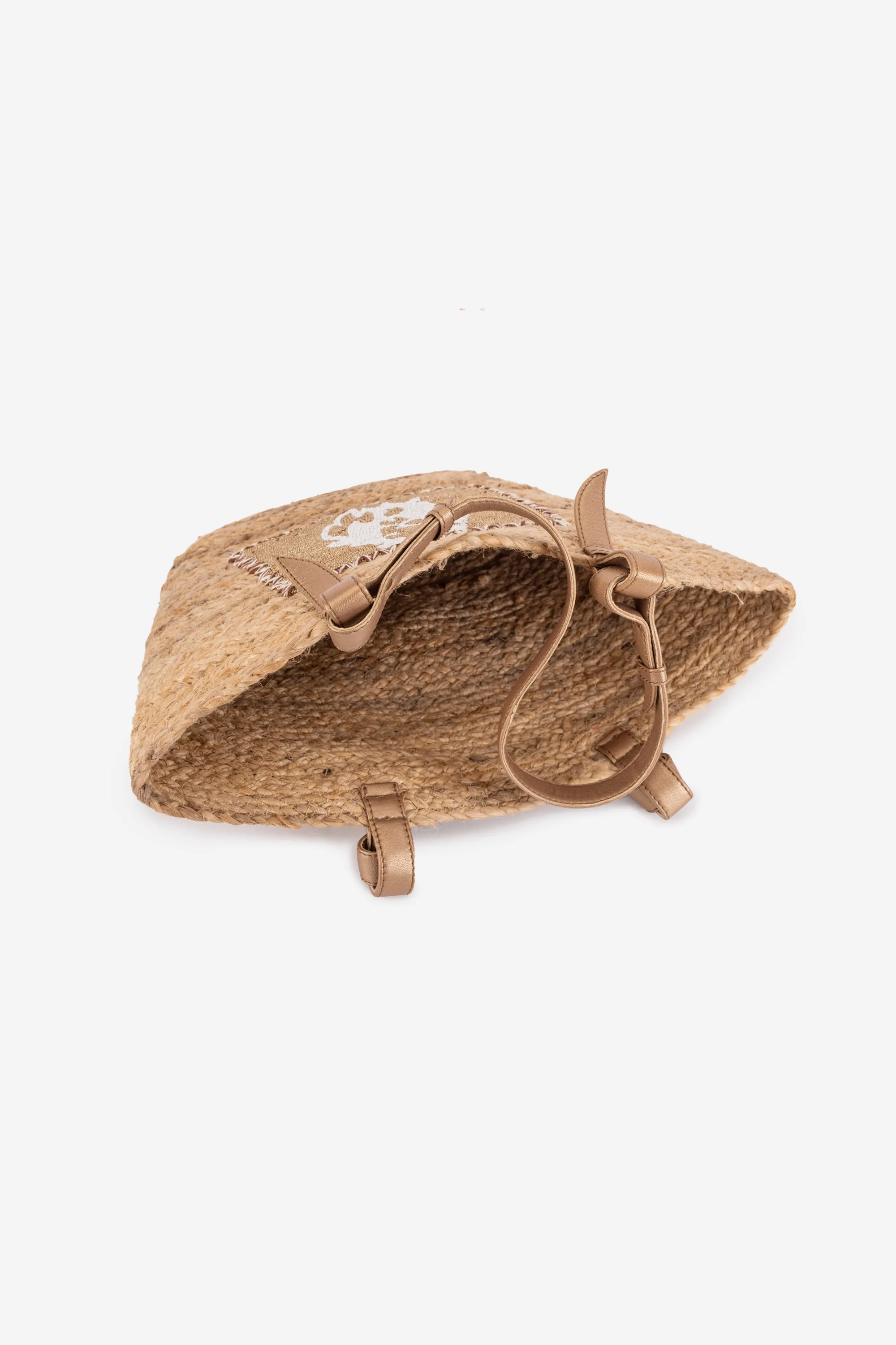 ECO-CONSCIOUS BELLA BEIGE/GOLD SHOULDER BAG
