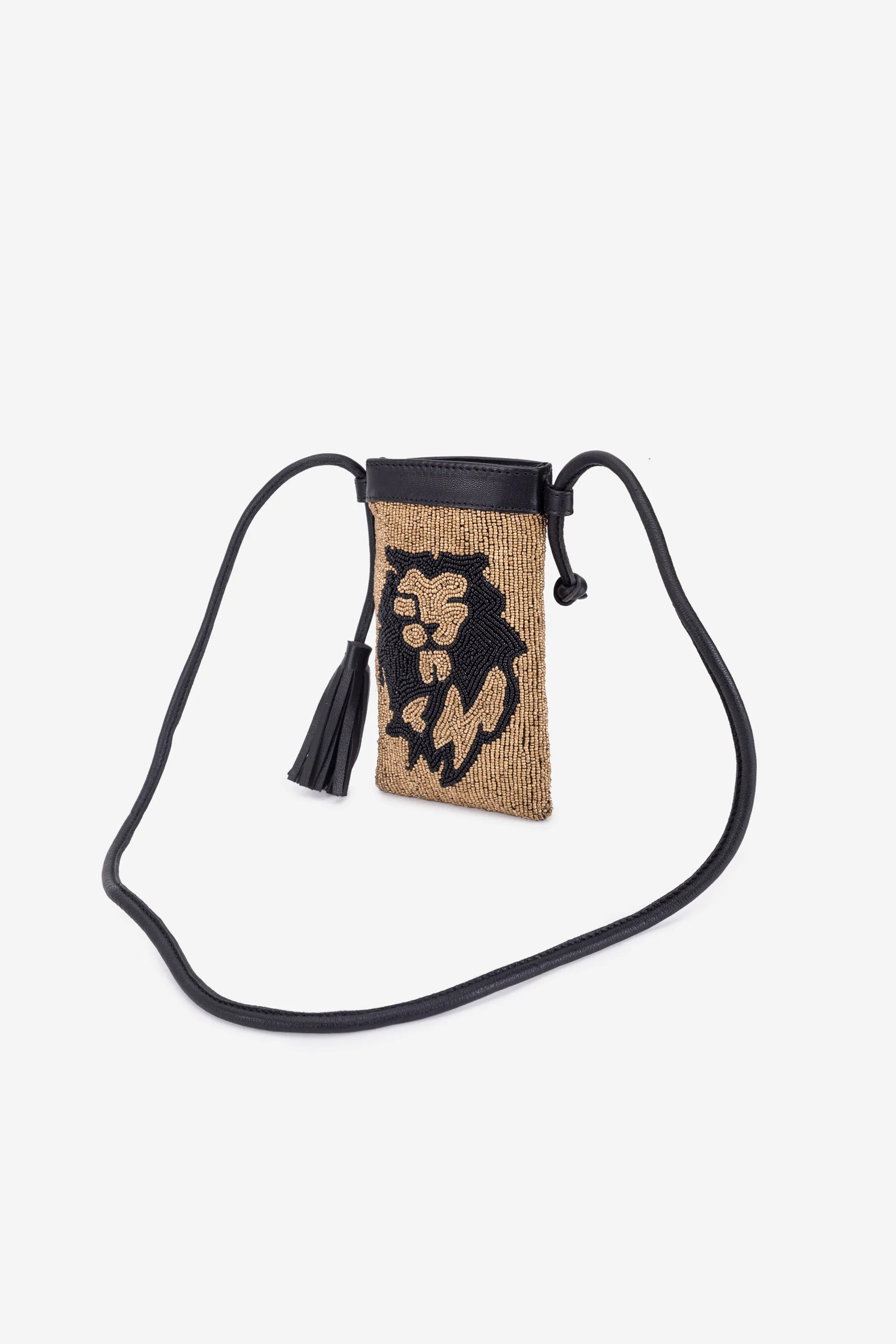 ECO-CONSCIOUS ELISA BLACK/GOLD SLING BAG