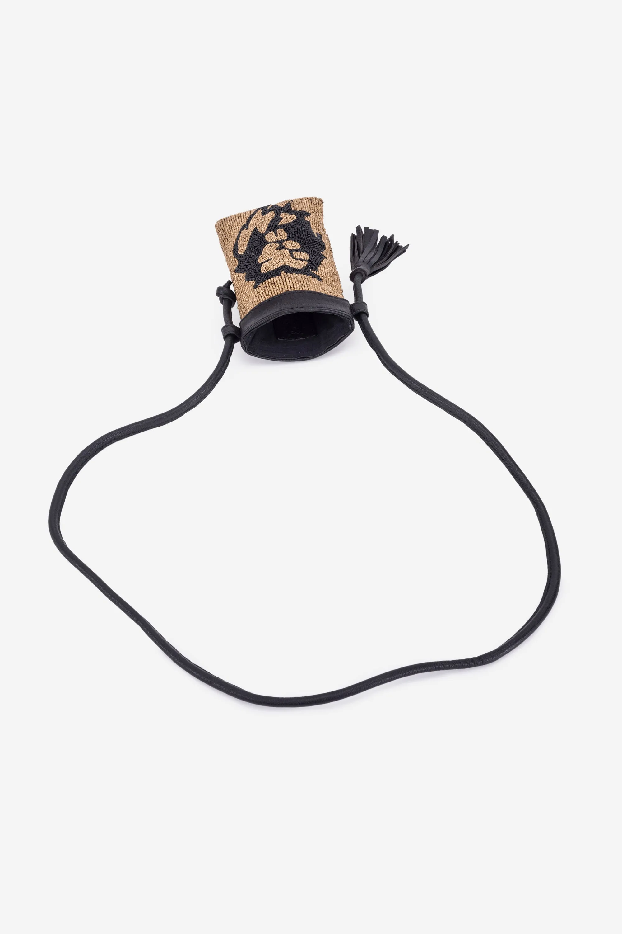 ECO-CONSCIOUS ELISA BLACK/GOLD SLING BAG