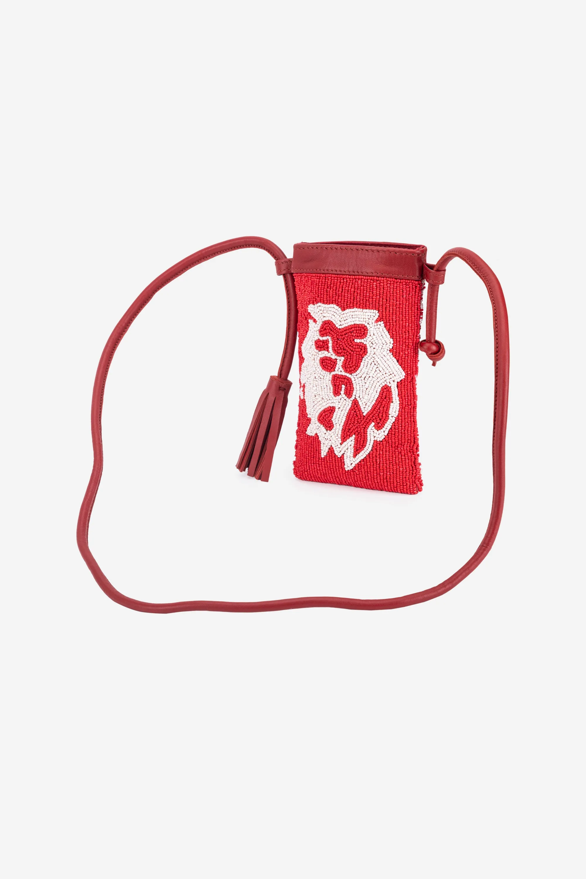 ECO-CONSCIOUS ELISA RED/WHITE SLING BAG