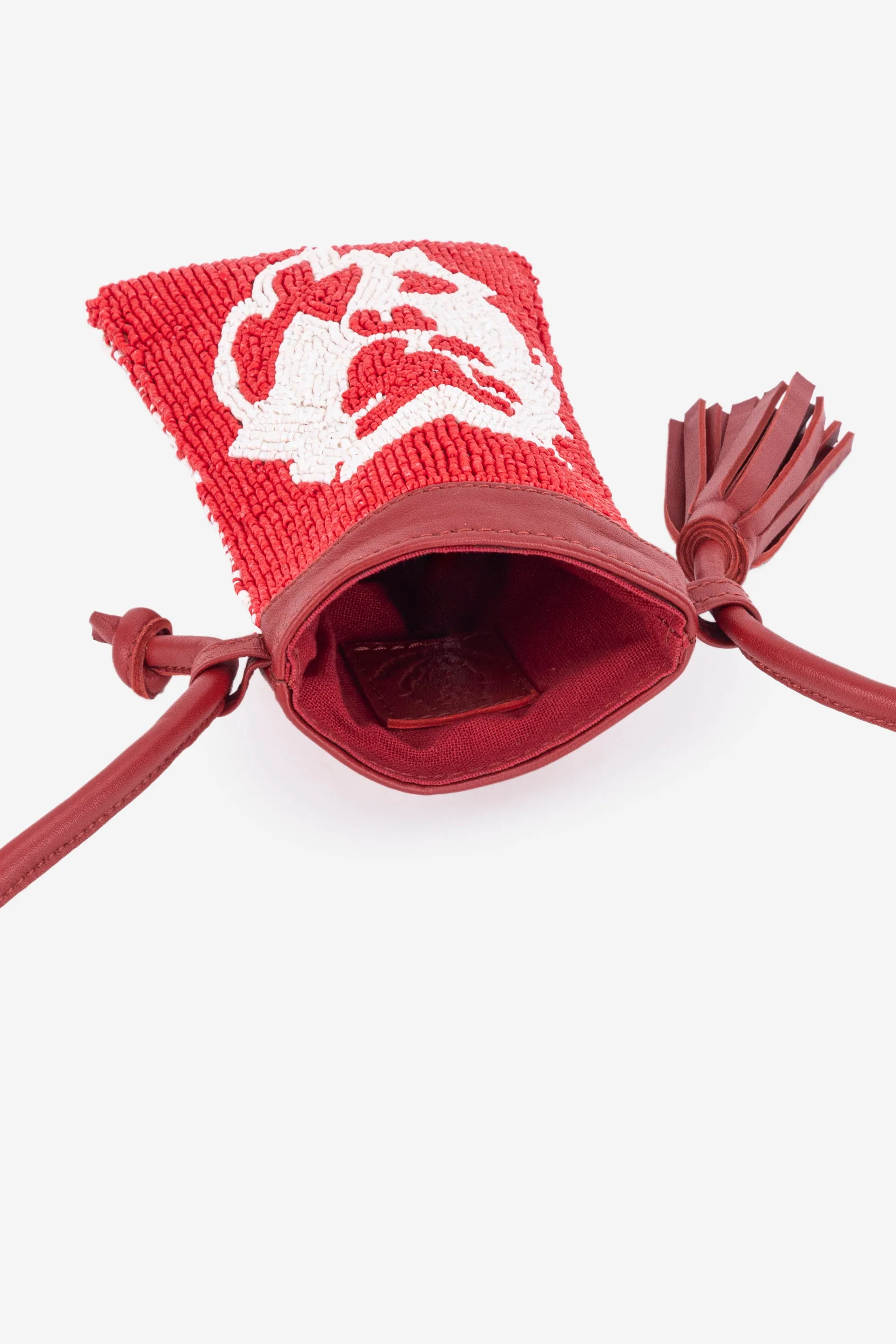 ECO-CONSCIOUS ELISA RED/WHITE SLING BAG