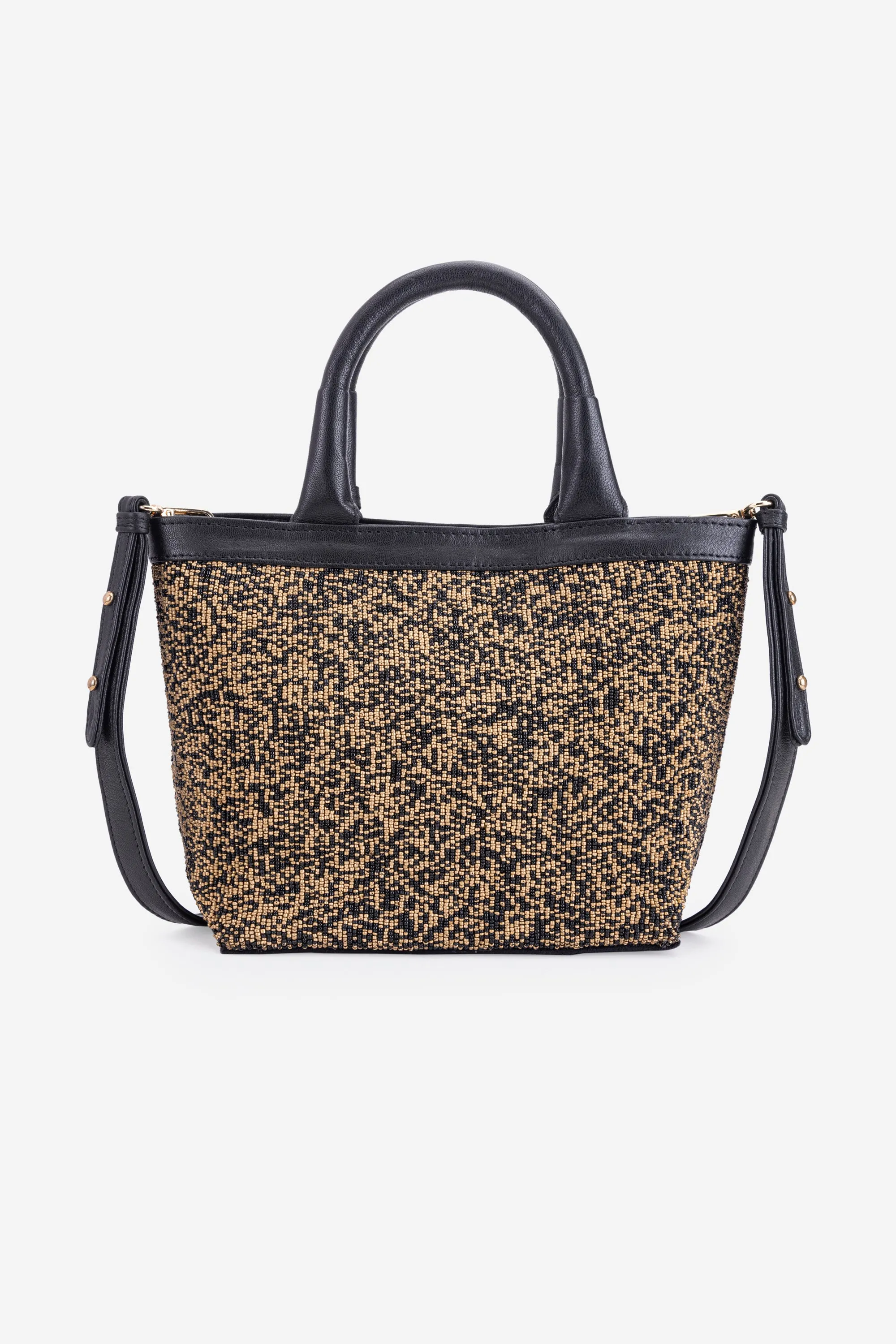ECO-CONSCIOUS HELEN BLACK/GOLD HANDBAG