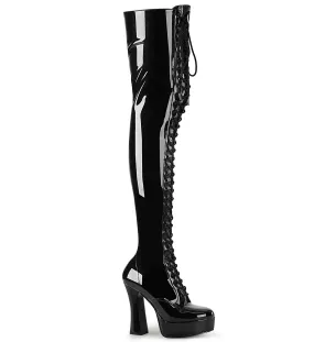 ELECTRA-3023 Pleaser Shoes Chunky Heel Thigh High Boots