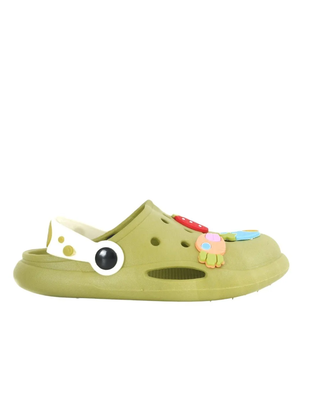 Fruit-Themed Clogs with "Hello" Strap for Girls - Green