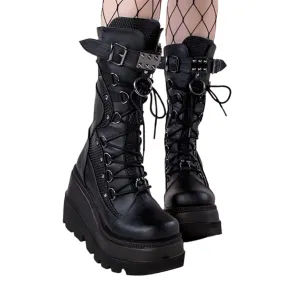 Funki Buys | Boots | Women's Punk High Platform Wedge Boots
