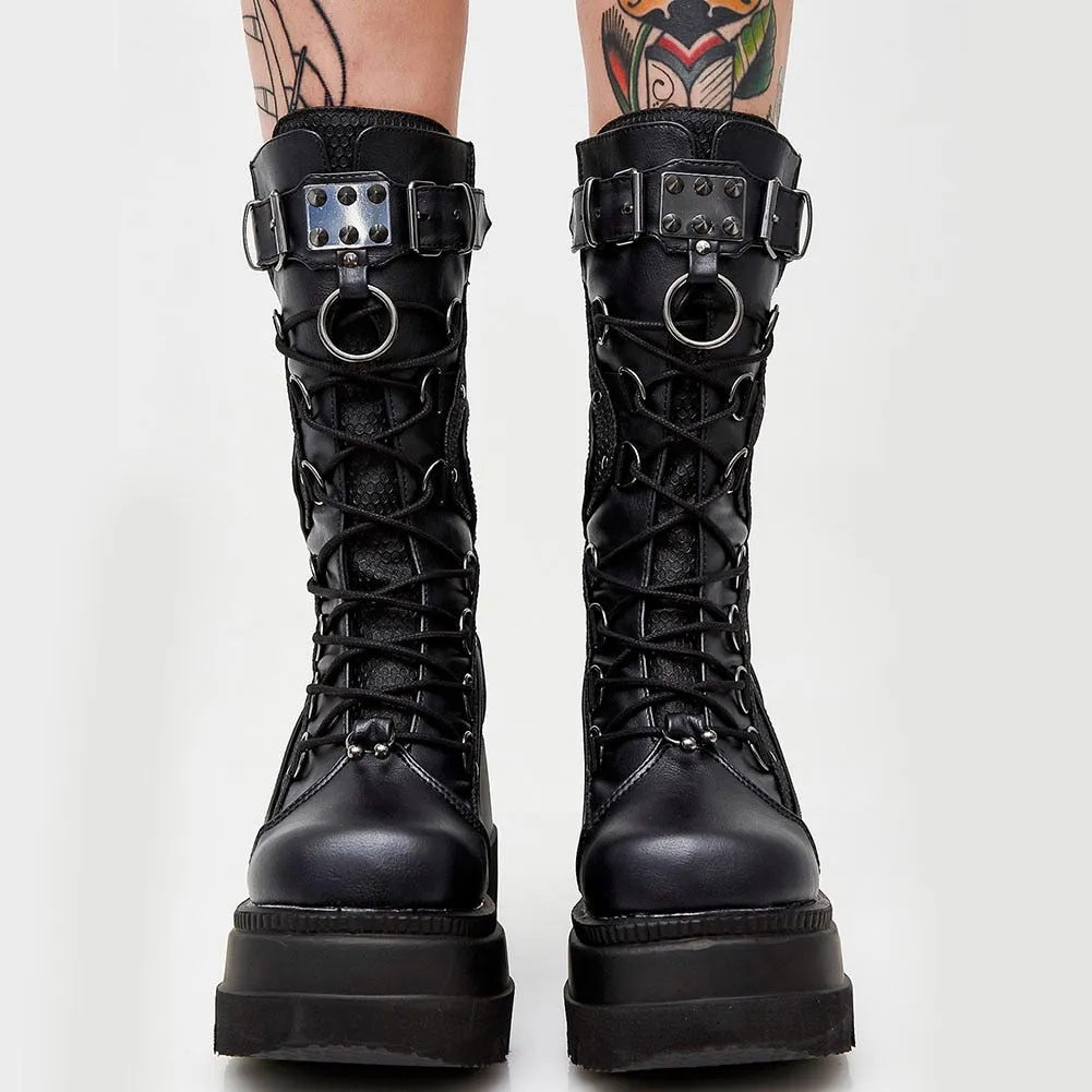 Funki Buys | Boots | Women's Punk High Platform Wedge Boots