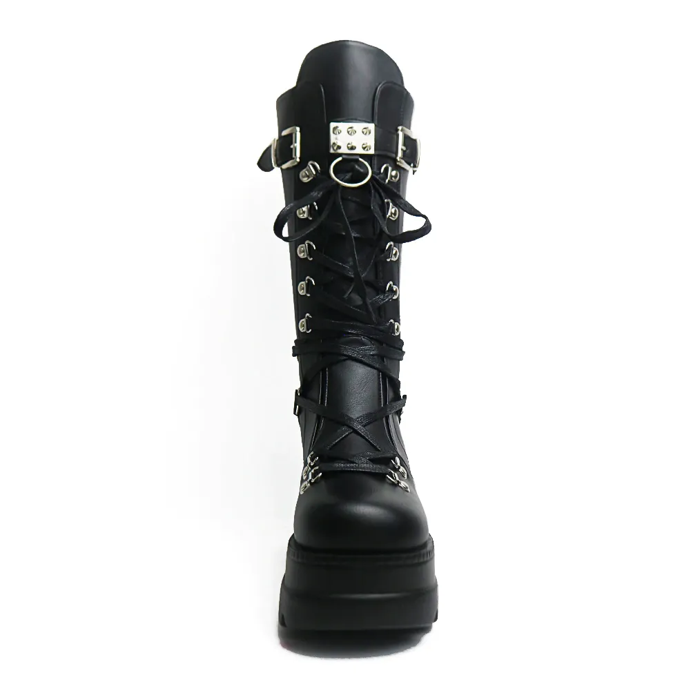 Funki Buys | Boots | Women's Punk High Platform Wedge Boots