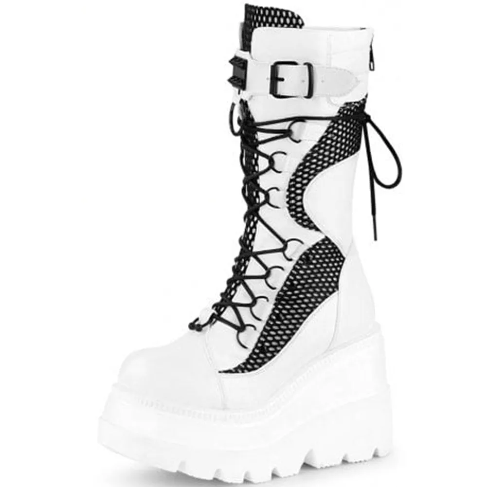Funki Buys | Boots | Women's Punk High Platform Wedge Boots