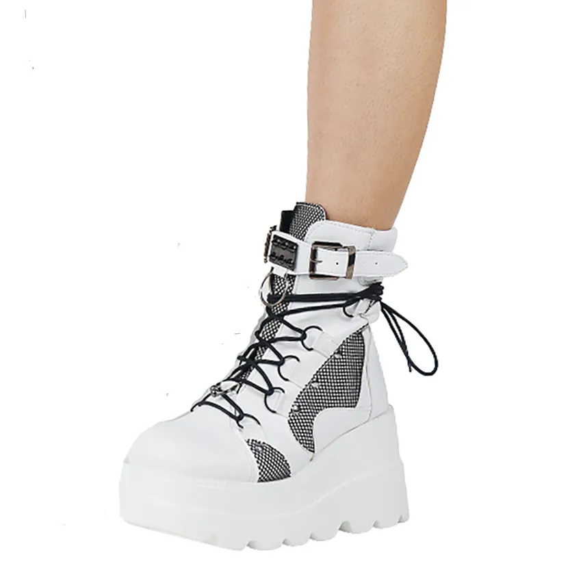 Funki Buys | Boots | Women's Punk High Platform Wedge Boots