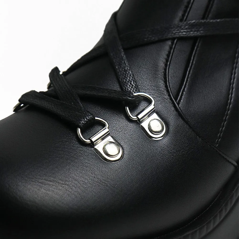 Funki Buys | Boots | Women's Punk High Platform Wedge Boots