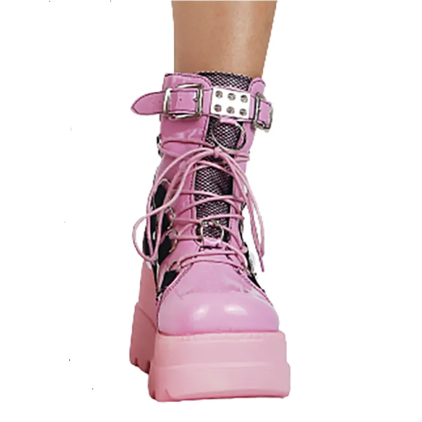 Funki Buys | Boots | Women's Punk High Platform Wedge Boots