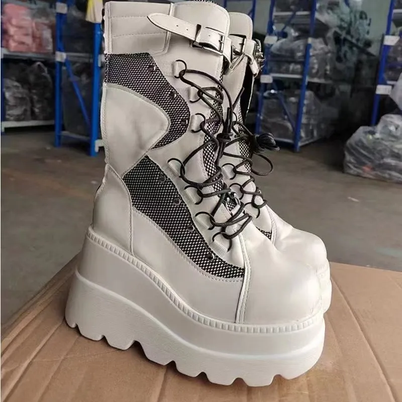 Funki Buys | Boots | Women's Punk High Platform Wedge Boots