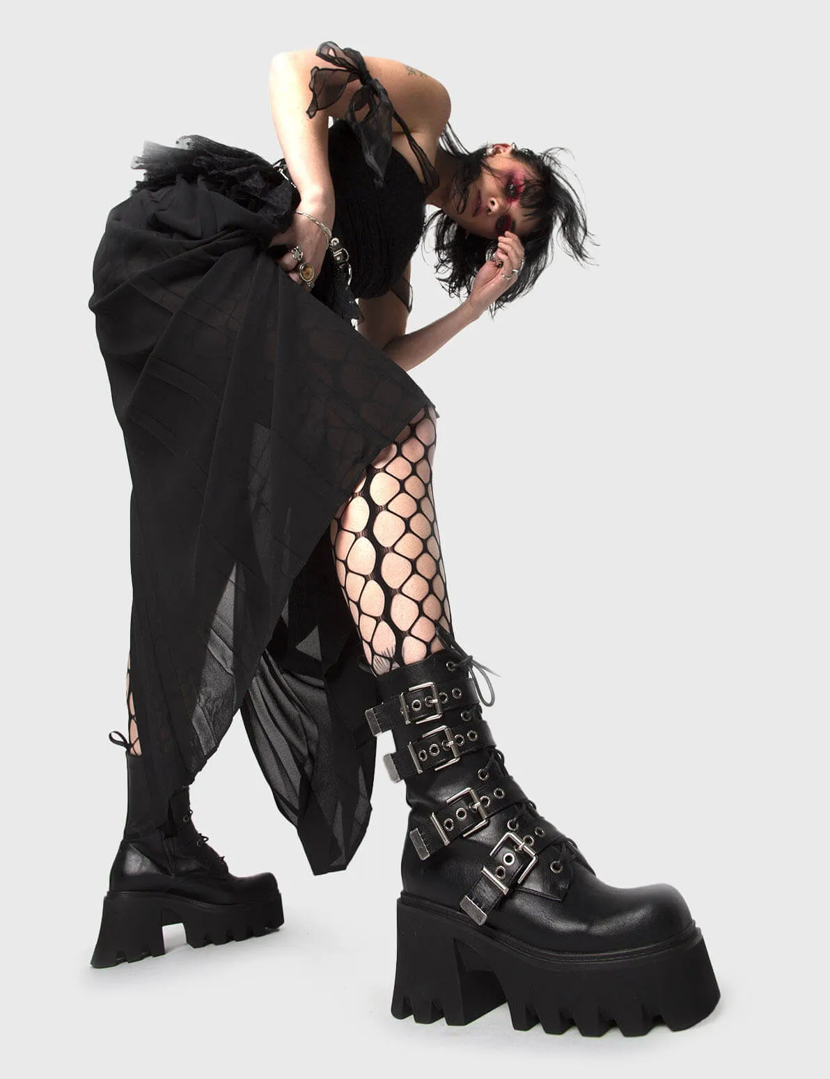 Hysteria Chunky Platform Ankle Boots
