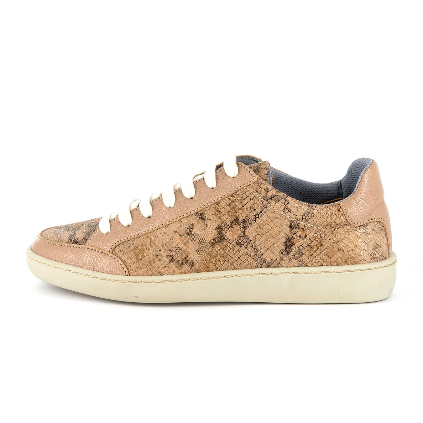 Isahluko : Ladies Leather Sneaker in Noisette Rockafella & Timber Cayak