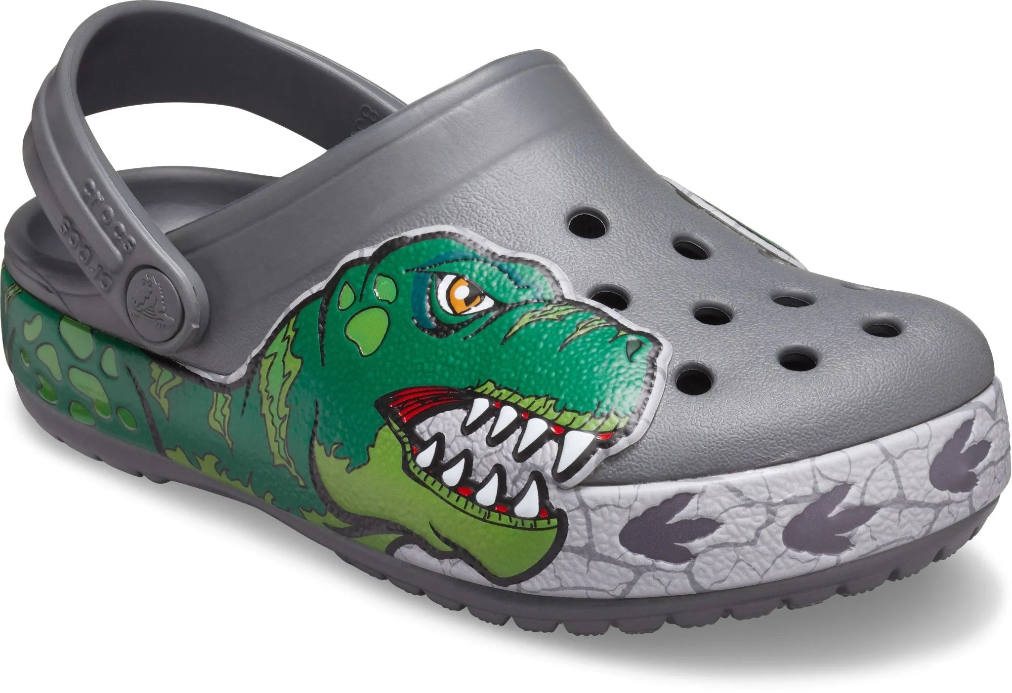 Kids' Crocs Fun Lab Dino Band Lights Clog