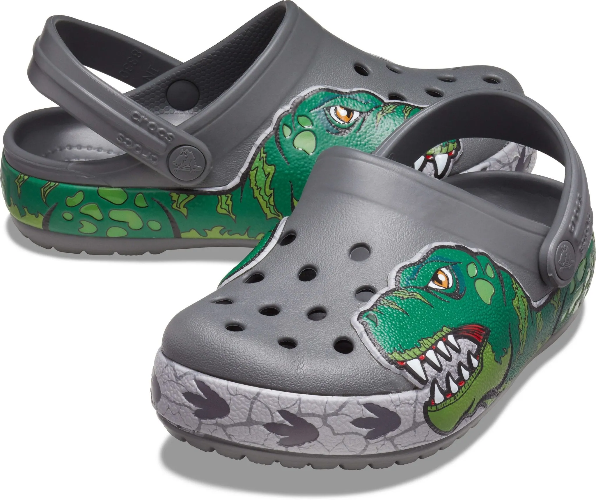 Kids' Crocs Fun Lab Dino Band Lights Clog