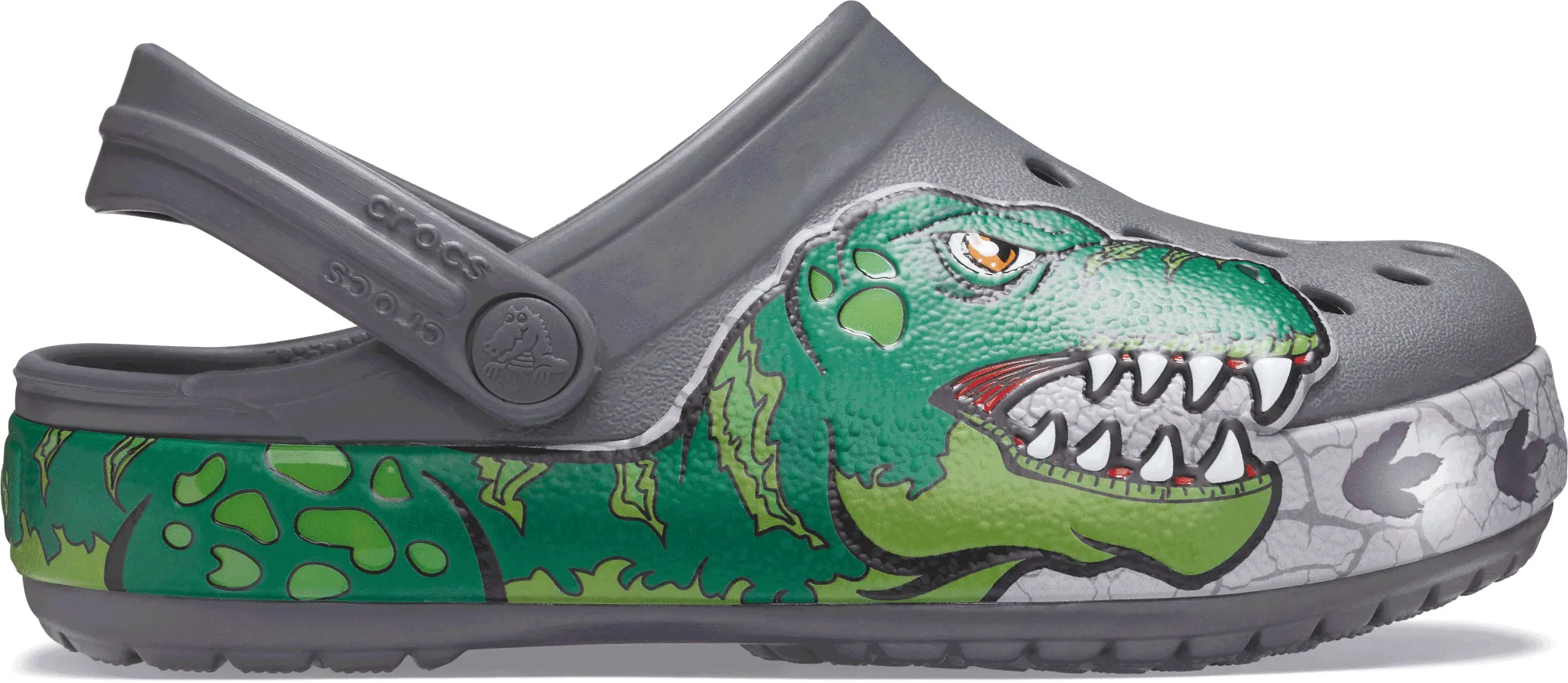 Kids' Crocs Fun Lab Dino Band Lights Clog