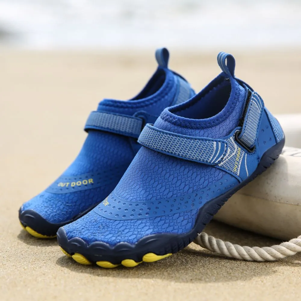 Kids' Water Shoes Barefoot Quick Dry Aqua Sports Boys Girls - Klein Blue Size BigKid US3 = EU34