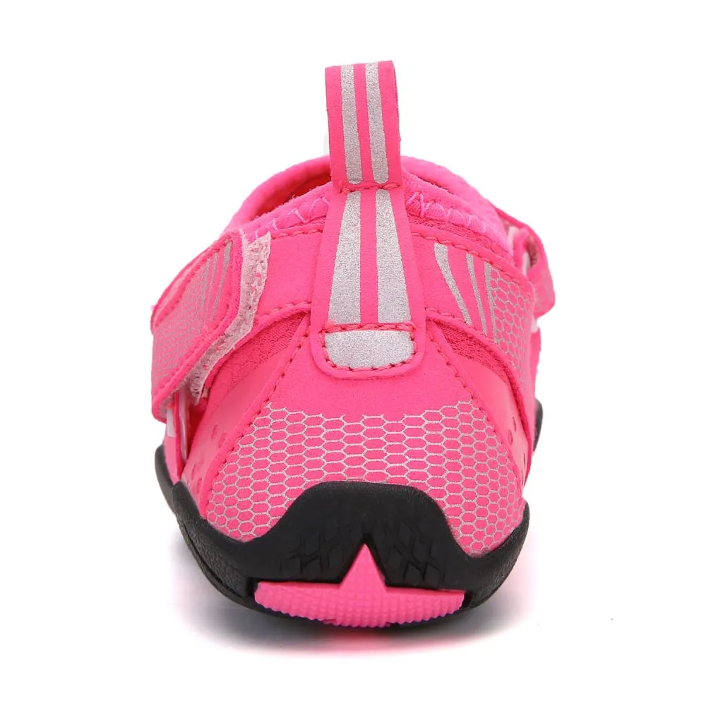 Kids' Water Shoes Barefoot Quick Dry Aqua Sports Boys Girls - Pink Size BigKid US3 = EU34