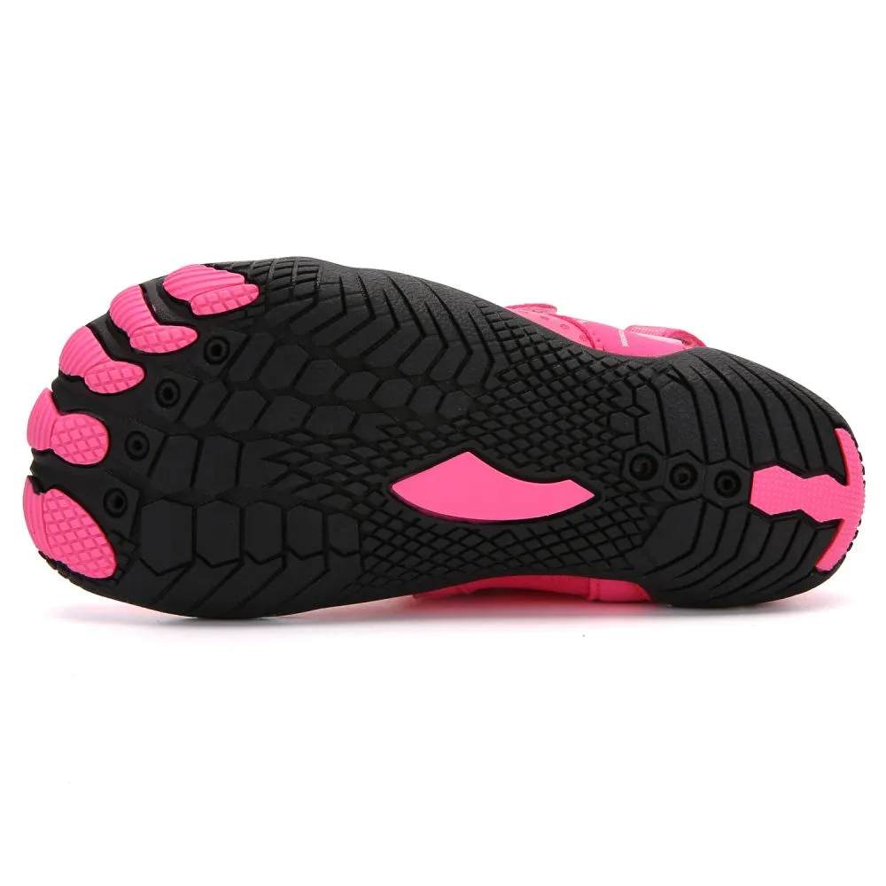 Kids' Water Shoes Barefoot Quick Dry Aqua Sports Boys Girls - Pink Size BigKid US3 = EU34