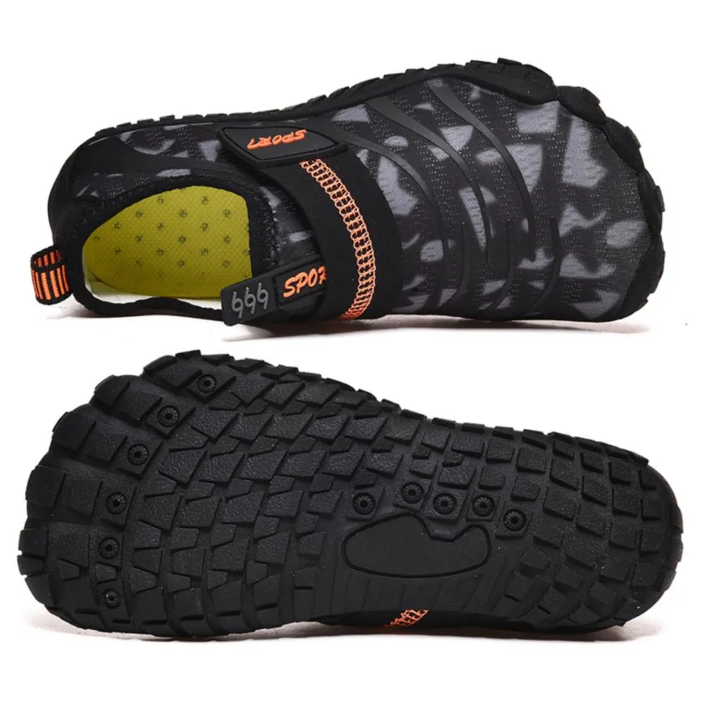 Kids Water Shoes Barefoot Quick Dry Aqua Sports Shoes Boys Girls Pattern Printed - Black Size Bigkid US6.5 = EU38