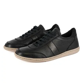 Kwaru : Ladies Leather Sneaker in Black Cayak & Black Spirit