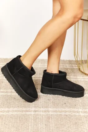 Legend Women's Black Platform Mini Boots