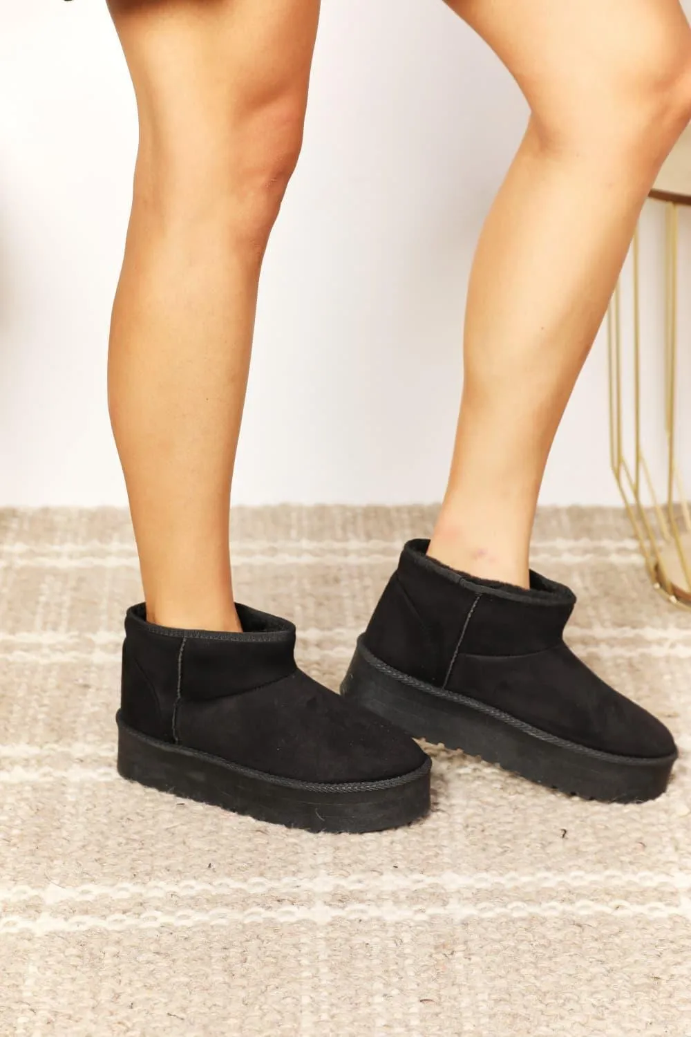 Legend Women's Black Platform Mini Boots