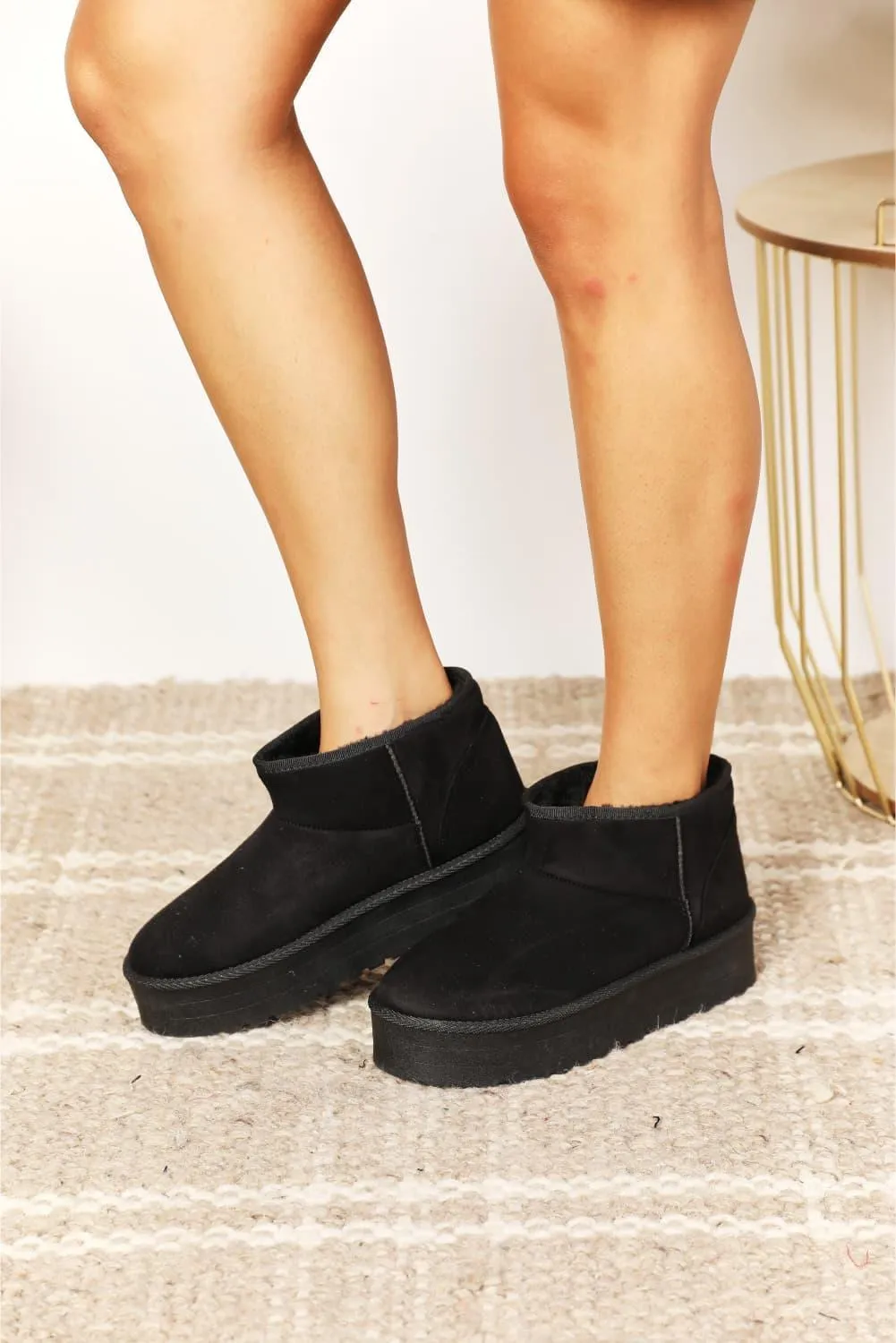 Legend Women's Black Platform Mini Boots