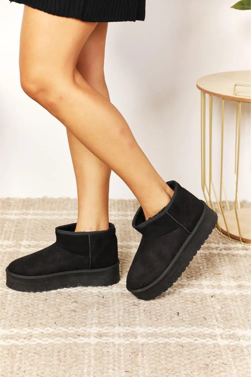 Legend Women's Black Platform Mini Boots