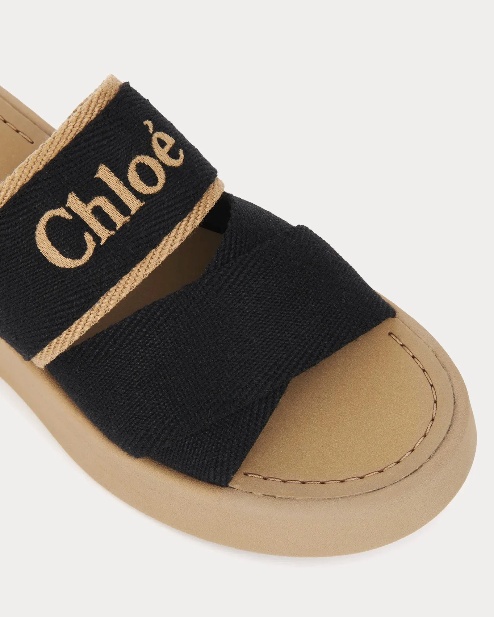 Mila Beige / Black Slides