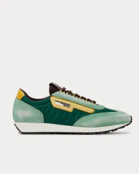 Milano 70 Nylon and Suede  Green low top sneakers