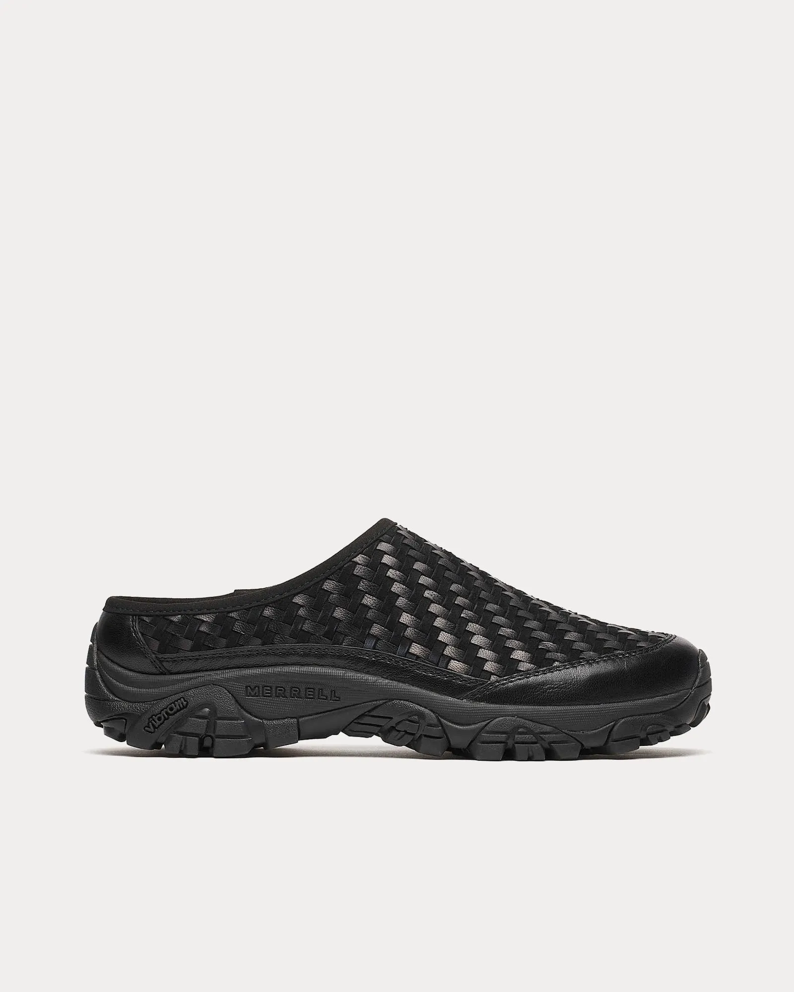 Moab 2 Slide Leather Woven Black Slip On Sneakers