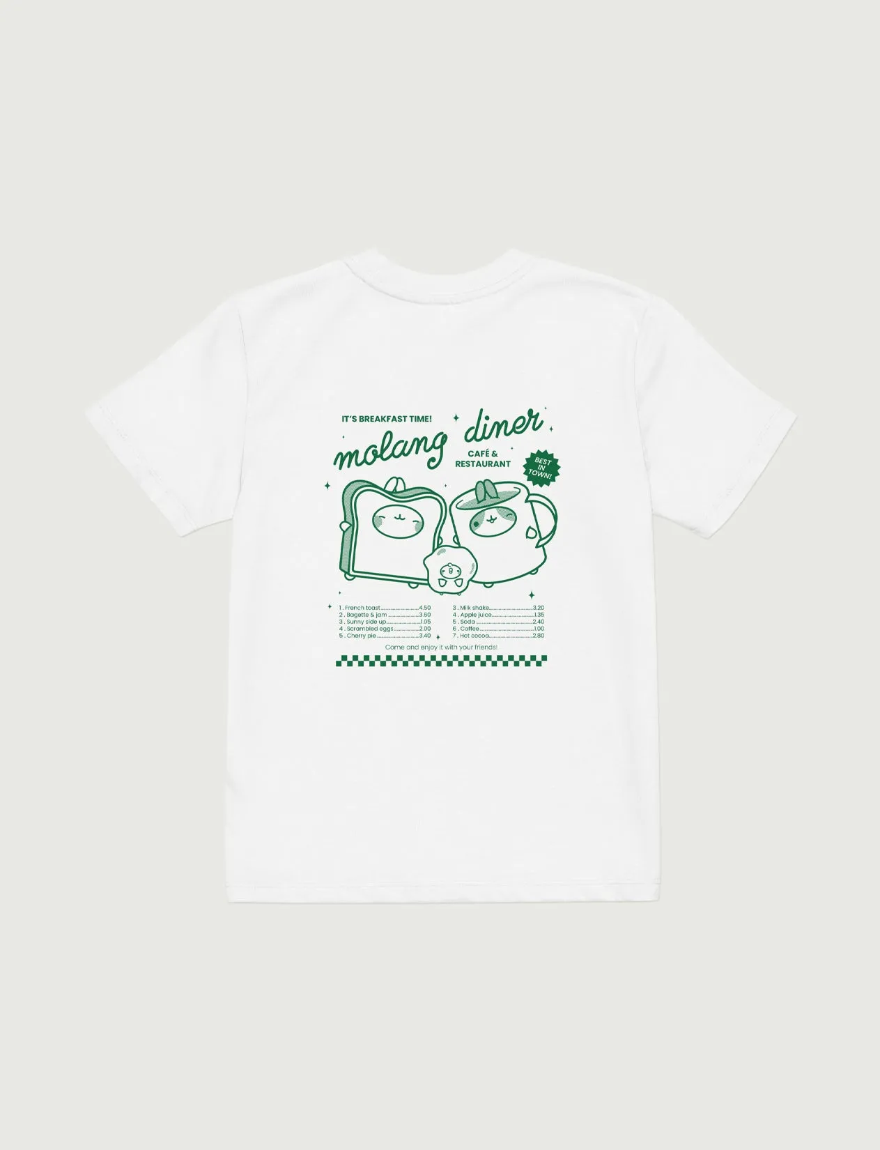 Molang Green Diner Kids T-shirt