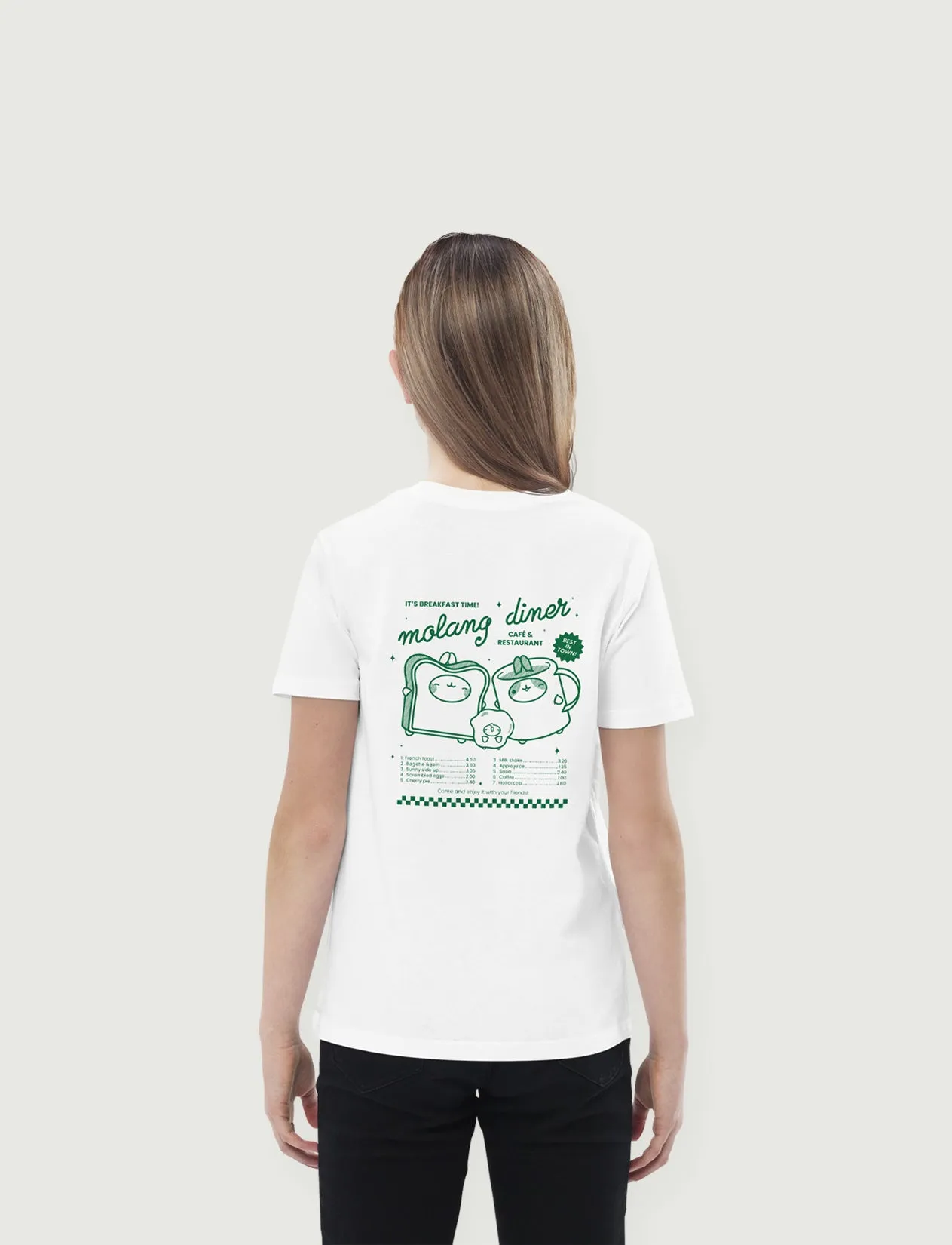 Molang Green Diner Kids T-shirt