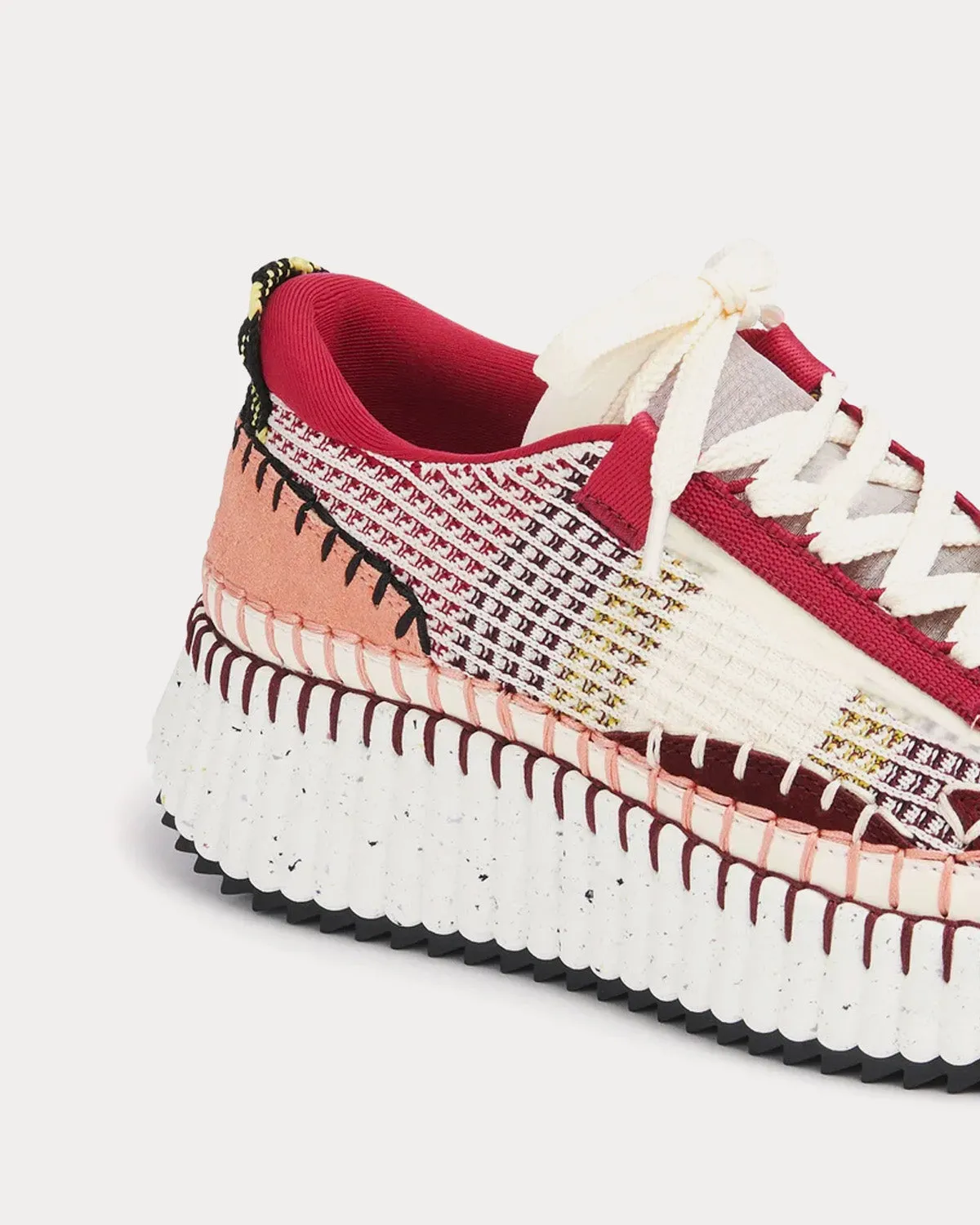 Nama Recycled Mesh Dark Ruby Low Top Sneakers