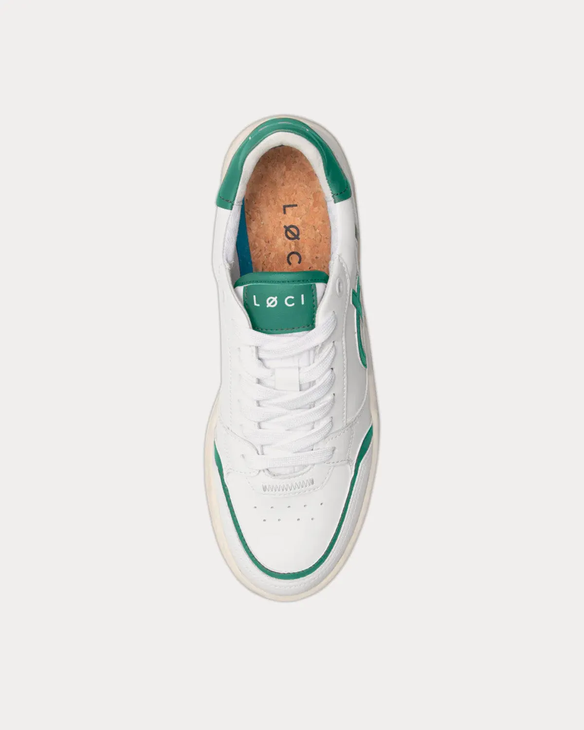 Neo White / Green / Cream Low Top Sneakers