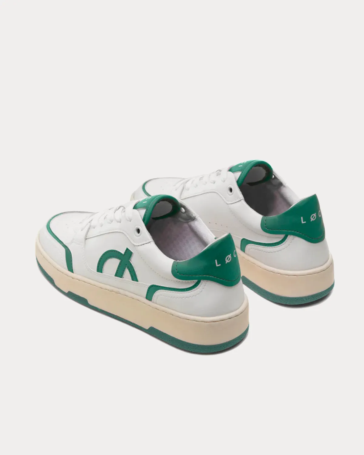 Neo White / Green / Cream Low Top Sneakers