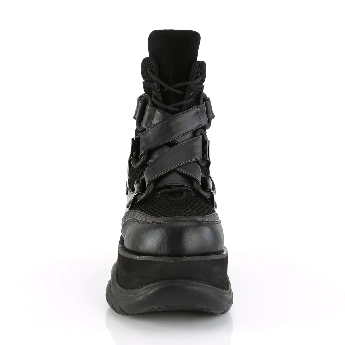 NEPTUNE-126 DemoniaCult Black Vegan Leather Sexy Unisex Platform Shoes & Boots (Alternative Footwear)